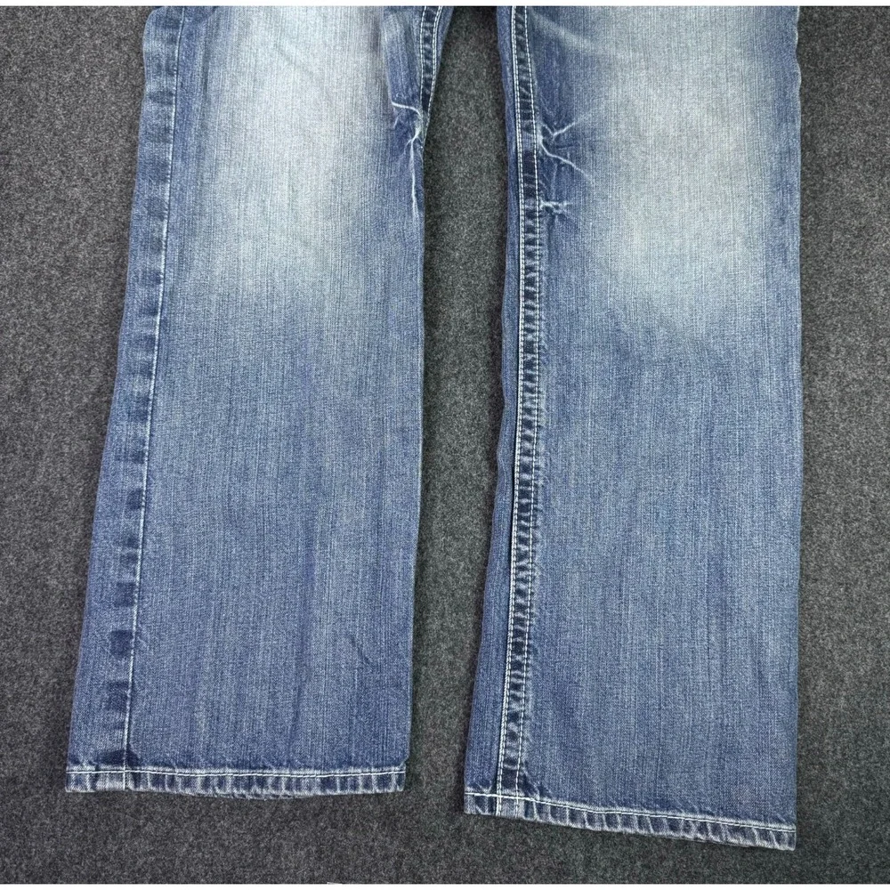 Ariat M4 Coltrane Relaxed Denim Boot Cut Jeans Mens 40x33 Light Blue Western Fit